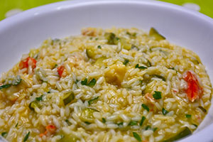 risotto z owocami morza